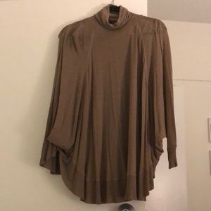 ZARA Brown turtle neck 3/4 sleeve top